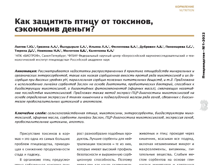 Как защитить птицу от токсинов, сэкономив деньги?